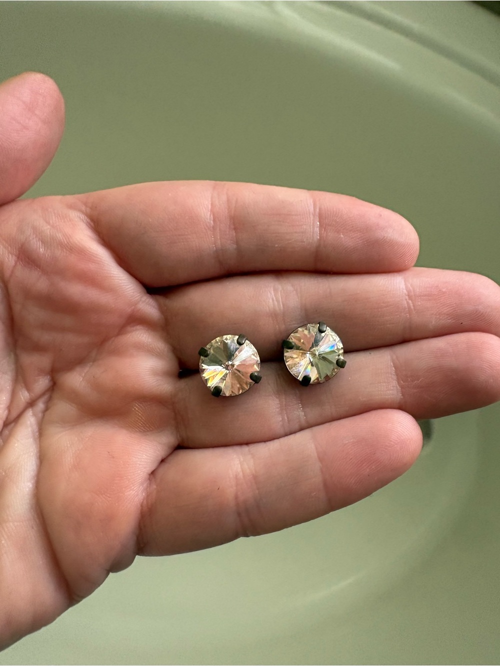 Sorrelli Rose Gold Round Stud Earrings - Women's Jewelry - Picture 2 of 3